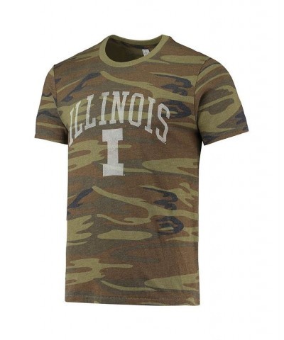 Men's Camo Illinois Fighting Illini Arch Logo Tri-Blend T-shirt $21.12 T-Shirts