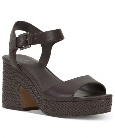 Ranneli Strappy Espadrille Platform Sandals Brown $47.73 Shoes