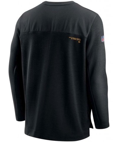 Men's Black Pittsburgh Steelers Sideline Half-Zip UV Performance Jacket $47.00 Jackets