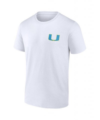 Men's Branded White Miami Hurricanes High Hurdles T-shirt $14.83 T-Shirts