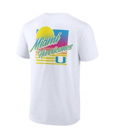 Men's Branded White Miami Hurricanes High Hurdles T-shirt $14.83 T-Shirts