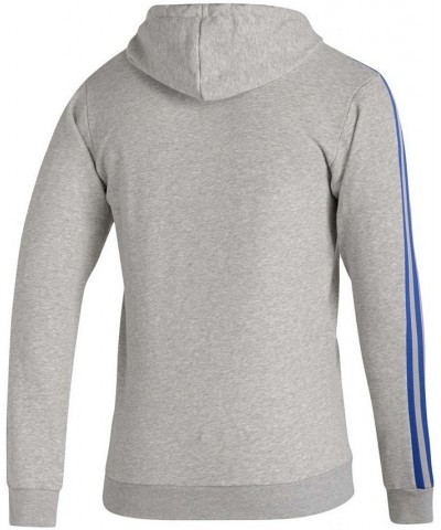 Men's Heathered Gray Chicago Blackhawks 3-Stripe Tape Full-Zip Track Jacket $36.90 Jackets