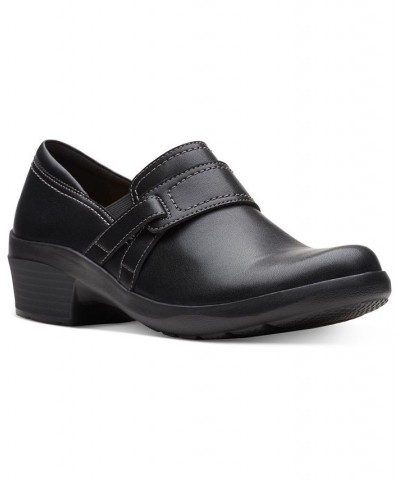 Women's Angie Poppy Slip-On Flats Black $52.50 Shoes