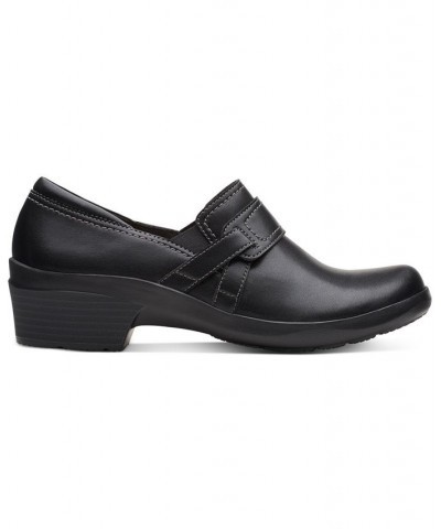 Women's Angie Poppy Slip-On Flats Black $52.50 Shoes