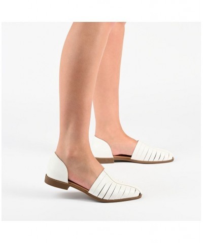 Women's Anyah Caged Flat Tan/Beige $38.95 Shoes