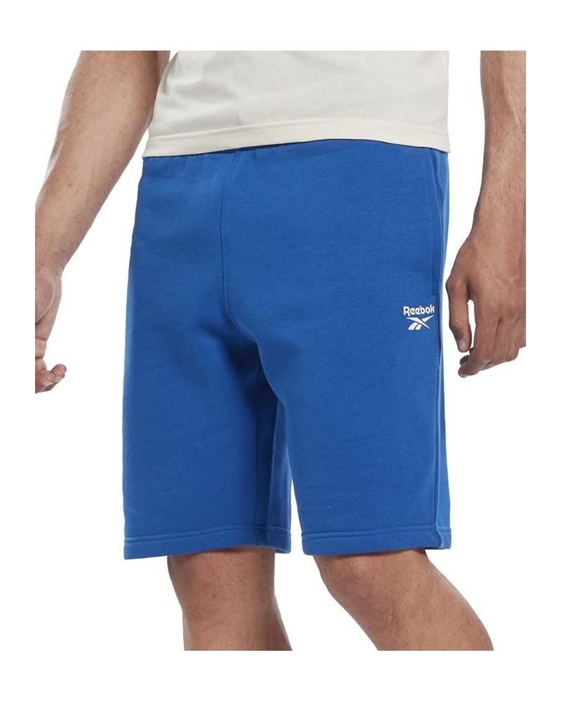 Men's Identity Regular-Fit Logo-Print Sweat Shorts Vector Blue $16.49 Shorts