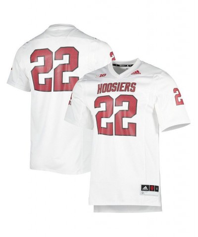 Men's 22 White Indiana Hoosiers 90s Away Premier Strategy Jersey $65.80 Jersey