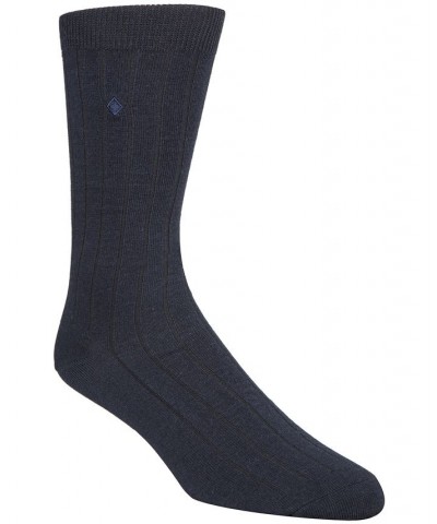 Men's Ribbed Crew Socks Blue $9.60 Socks