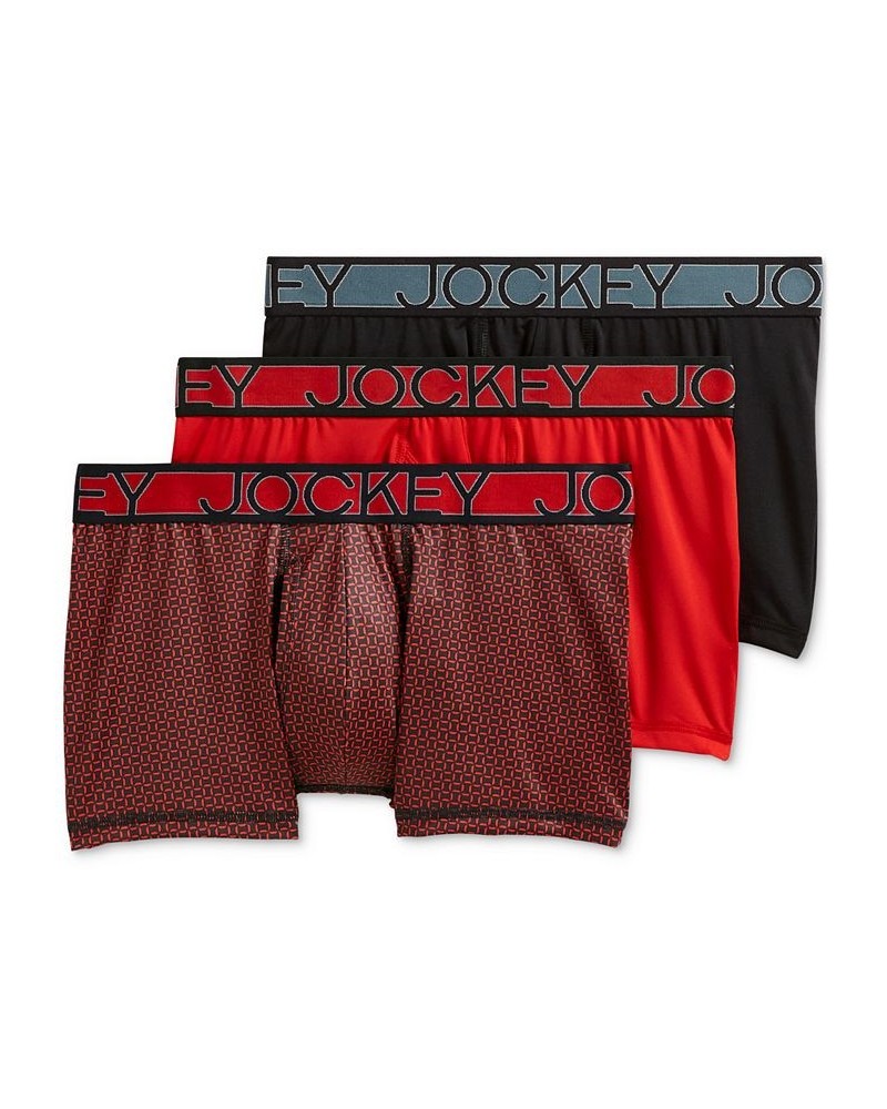 Active Microfiber Eco 2.5" Trunk - 3 Pack Red $16.09 Underwear