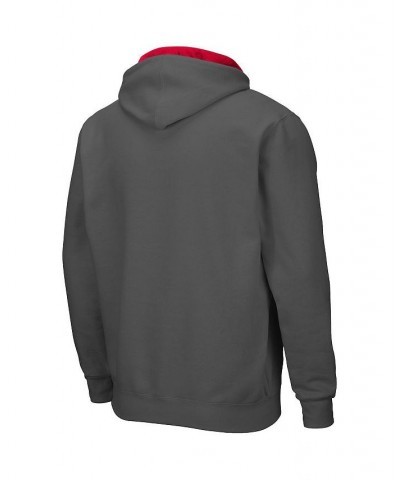 Men's Charcoal Nebraska Huskers Arch & Logo 3.0 Full-Zip Hoodie $25.20 Sweatshirt