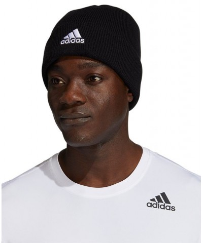 Men's Team Issue Six Dart Knit Folded Beanie Black/wht $10.00 Hats