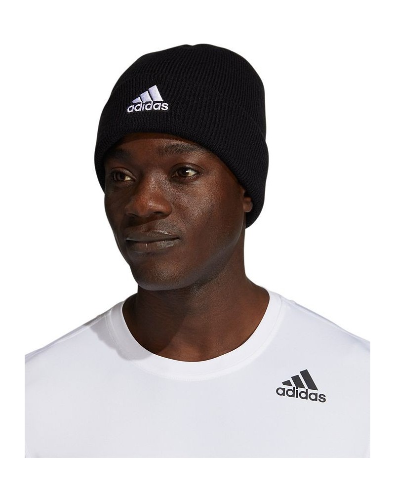 Men's Team Issue Six Dart Knit Folded Beanie Black/wht $10.00 Hats