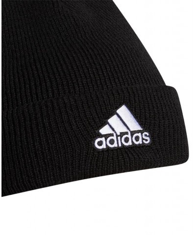 Men's Team Issue Six Dart Knit Folded Beanie Black/wht $10.00 Hats