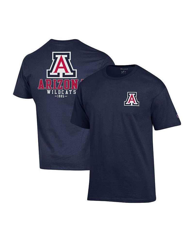 Men's Navy Arizona Wildcats Stack 2-Hit T-shirt $18.45 T-Shirts