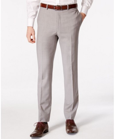 Men's Solid Classic-Fit Suit Pants Gray $44.89 Suits