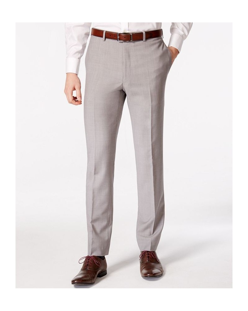 Men's Solid Classic-Fit Suit Pants Gray $44.89 Suits