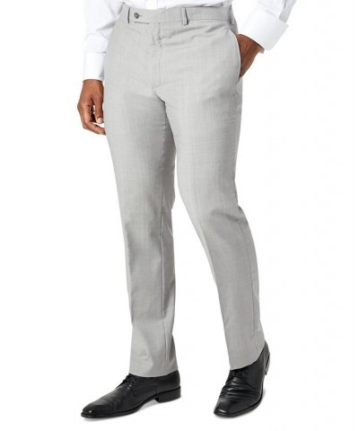 Men's Solid Classic-Fit Suit Pants Gray $44.89 Suits