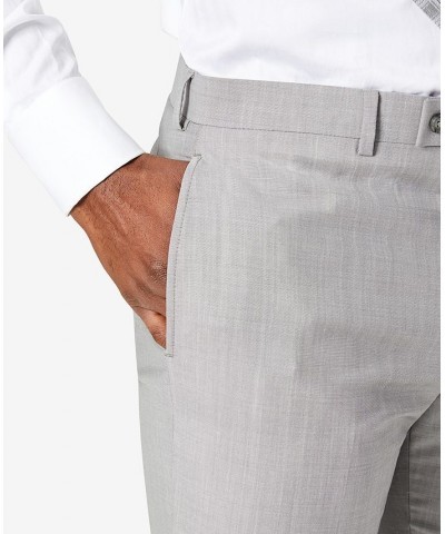 Men's Solid Classic-Fit Suit Pants Gray $44.89 Suits