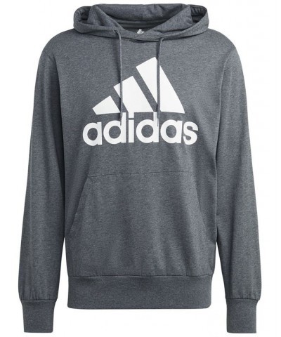 Men's Essentials Performance Jersey Logo Hoodie Gray $27.55 Sweatshirt