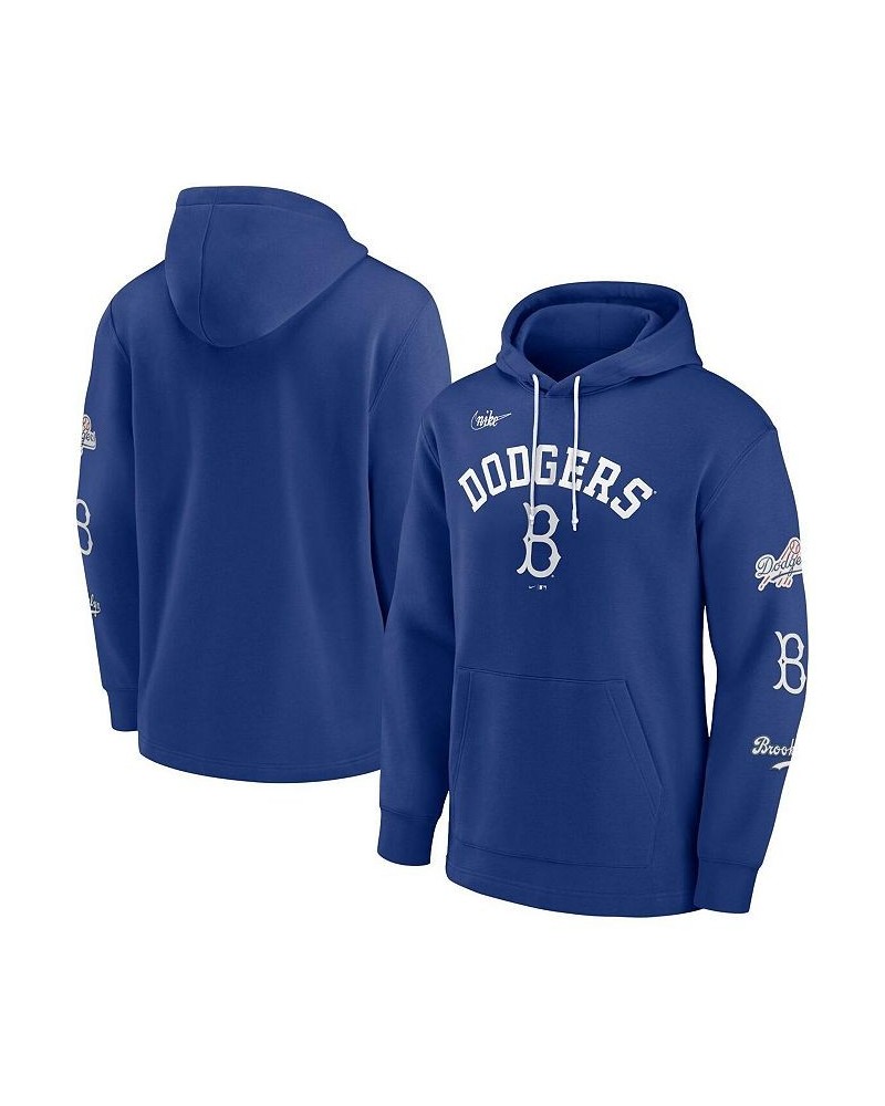 Men's Royal Brooklyn Dodgers Cooperstown Collection Rewind Lefty Pullover Hoodie $38.00 Sweatshirt