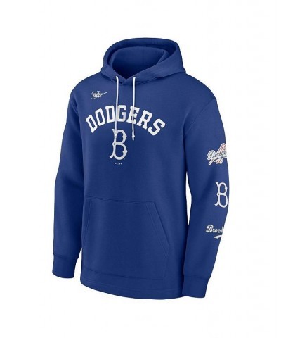 Men's Royal Brooklyn Dodgers Cooperstown Collection Rewind Lefty Pullover Hoodie $38.00 Sweatshirt