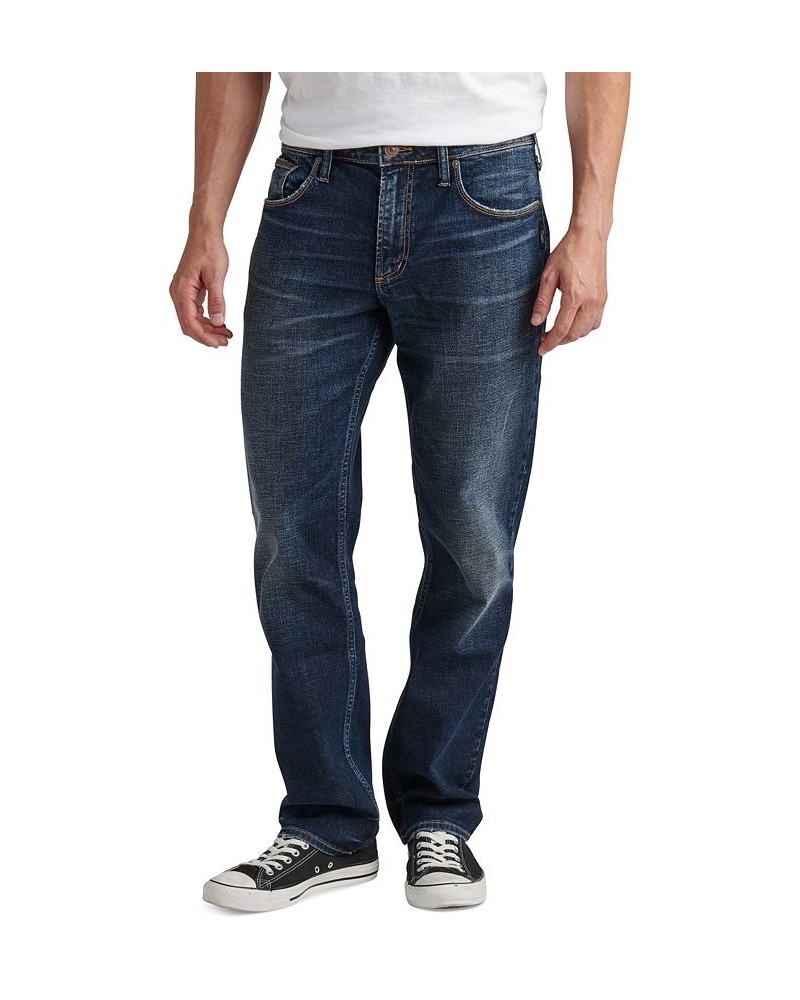 Men's Machray Classic Fit Straight Leg Jeans Blue $26.38 Jeans