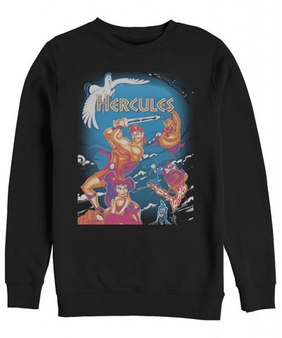 Disney Men's Hercules Movie Poster DVD Cover, Crewneck Fleece Black $24.75 Sweatshirt