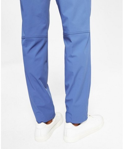 Men's Slim Fit Tech Solid Performance Pants Blue $38.85 Pants