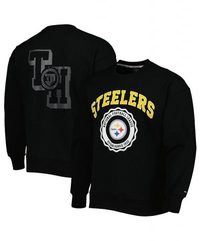 Men's Black Pittsburgh Steelers Ronald Crew Sweatshirt $37.80 Sweatshirt