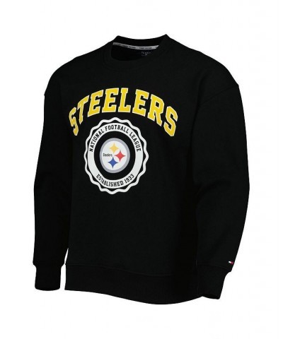 Men's Black Pittsburgh Steelers Ronald Crew Sweatshirt $37.80 Sweatshirt