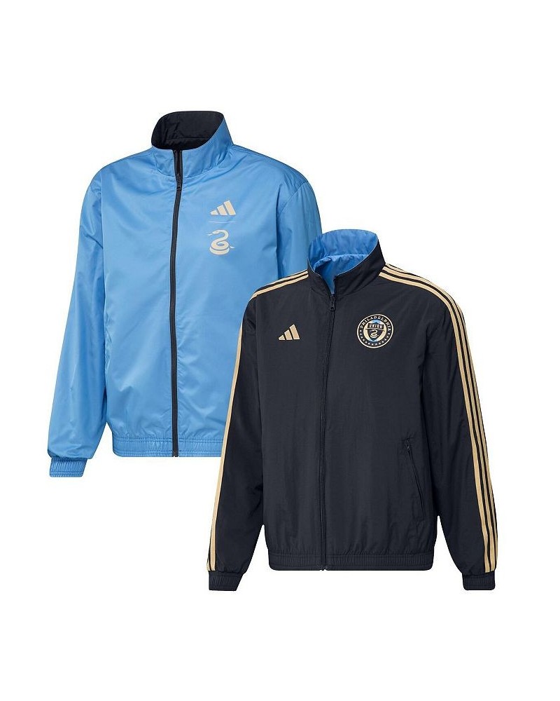 Men's Navy and Light Blue Philadelphia Union 2023 On-Field Anthem Full-Zip Reversible Team Jacket $55.20 Jackets