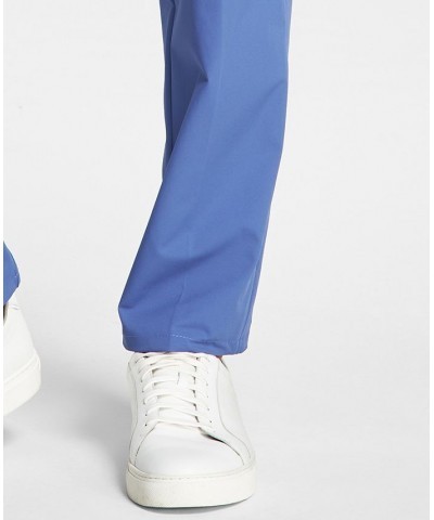 Men's Slim Fit Tech Solid Performance Pants Blue $38.85 Pants