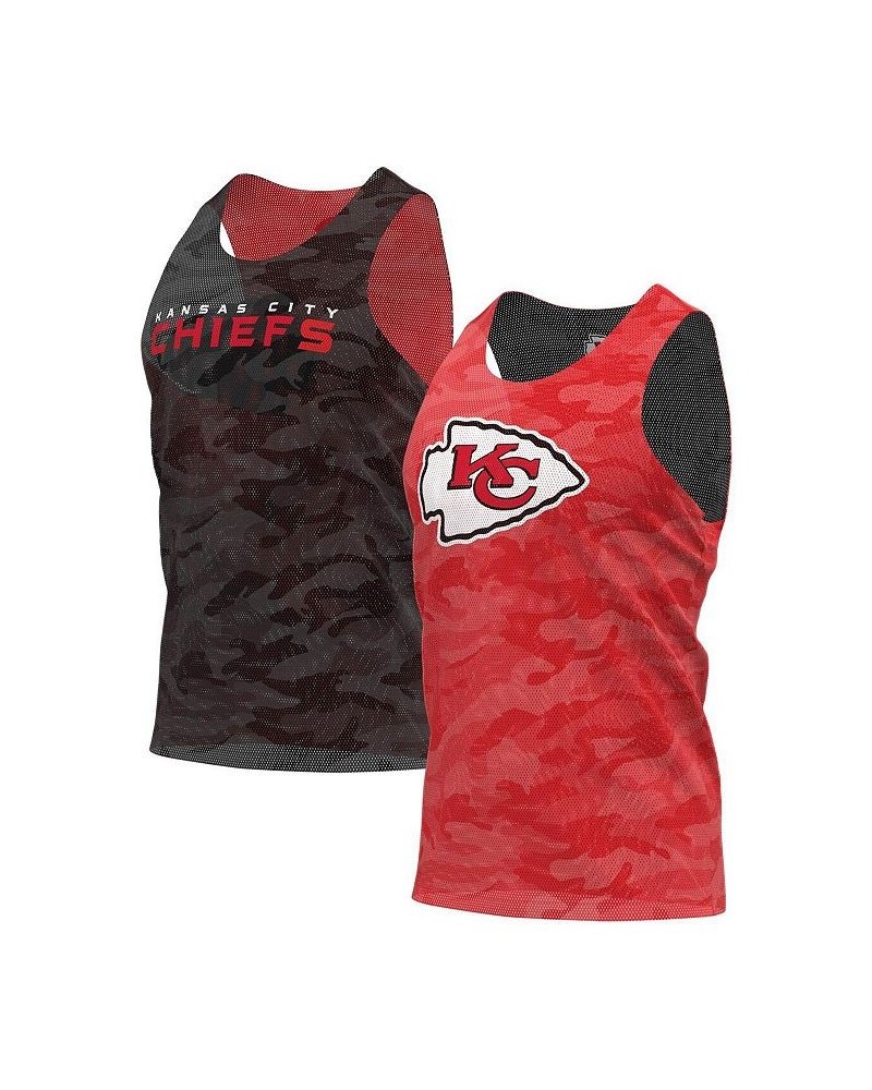 Men's Red, Gray Kansas City Chiefs Reversible Mesh Tank Top $26.99 T-Shirts