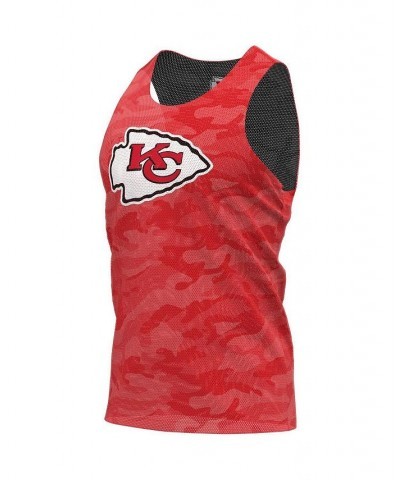 Men's Red, Gray Kansas City Chiefs Reversible Mesh Tank Top $26.99 T-Shirts