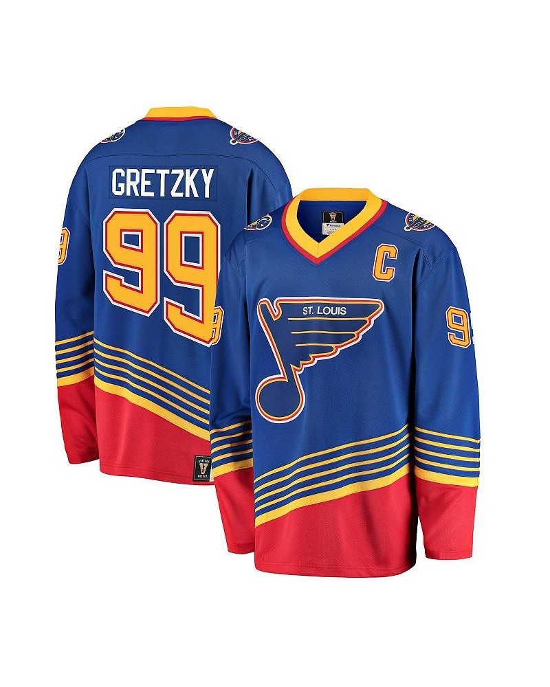 Men's Branded Wayne Gretzky Blue St. Louis Blues Premier Breakaway Retired Player Jersey $61.20 Jersey