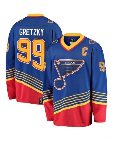 Men's Branded Wayne Gretzky Blue St. Louis Blues Premier Breakaway Retired Player Jersey $61.20 Jersey