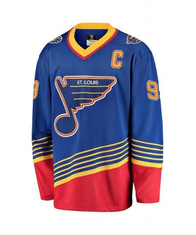 Men's Branded Wayne Gretzky Blue St. Louis Blues Premier Breakaway Retired Player Jersey $61.20 Jersey