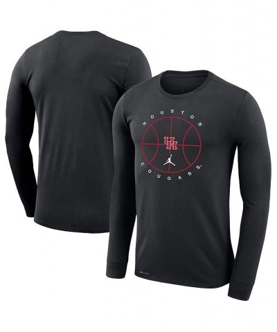 Men's Brand Black Houston Cougars Basketball Icon Legend Performance Long Sleeve T-shirt $31.34 T-Shirts