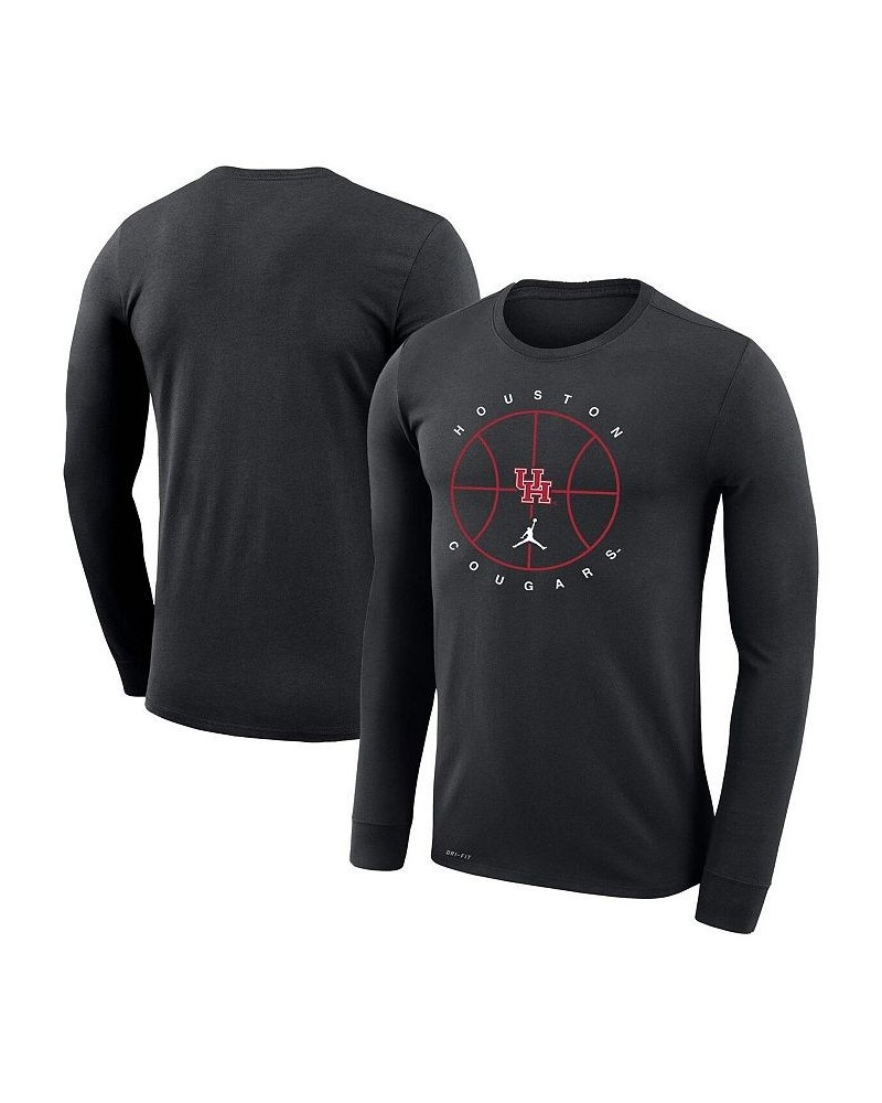 Men's Brand Black Houston Cougars Basketball Icon Legend Performance Long Sleeve T-shirt $31.34 T-Shirts