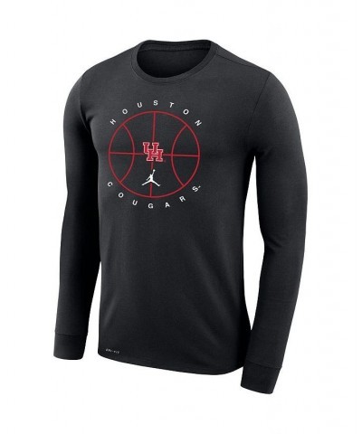 Men's Brand Black Houston Cougars Basketball Icon Legend Performance Long Sleeve T-shirt $31.34 T-Shirts