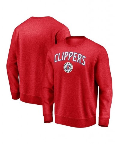 Men's Branded Red LA Clippers Game Time Arch Pullover Sweatshirt $29.69 Sweatshirt