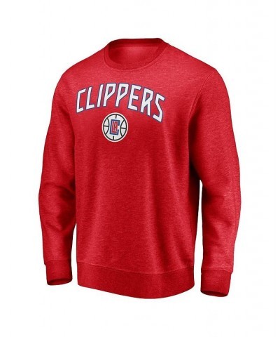 Men's Branded Red LA Clippers Game Time Arch Pullover Sweatshirt $29.69 Sweatshirt