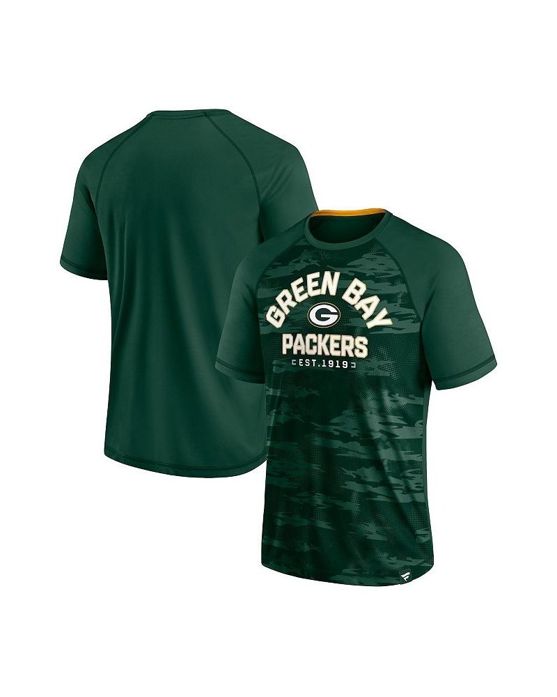 Men's Branded Green Green Bay Packers Hail Mary Raglan T-shirt $29.49 T-Shirts