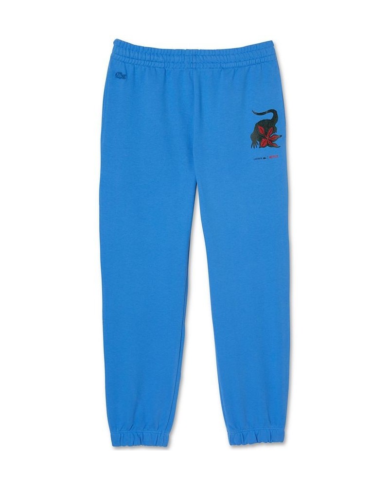 Men's Regular-Fit Lacoste x Netflix Stranger Things Jogger Trackpants Blue $49.50 Pants