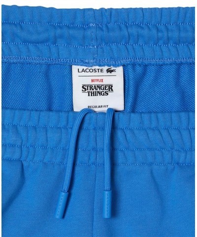 Men's Regular-Fit Lacoste x Netflix Stranger Things Jogger Trackpants Blue $49.50 Pants