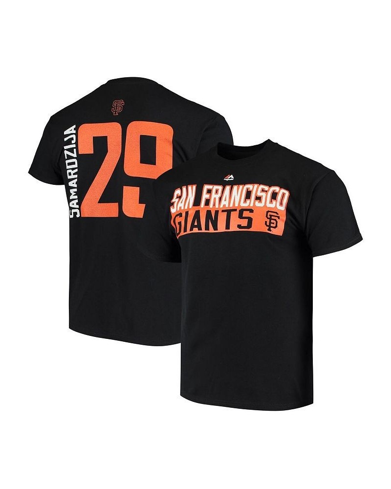 Men's Jeff Samardzija Black San Francisco Giants Block T-shirt $26.00 T-Shirts