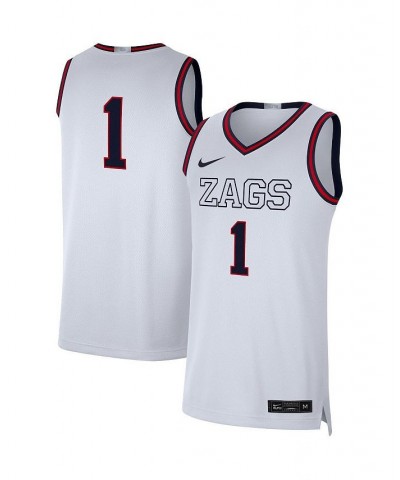 Men's White Gonzaga Bulldogs Limited Basketball Jersey $40.80 Jersey