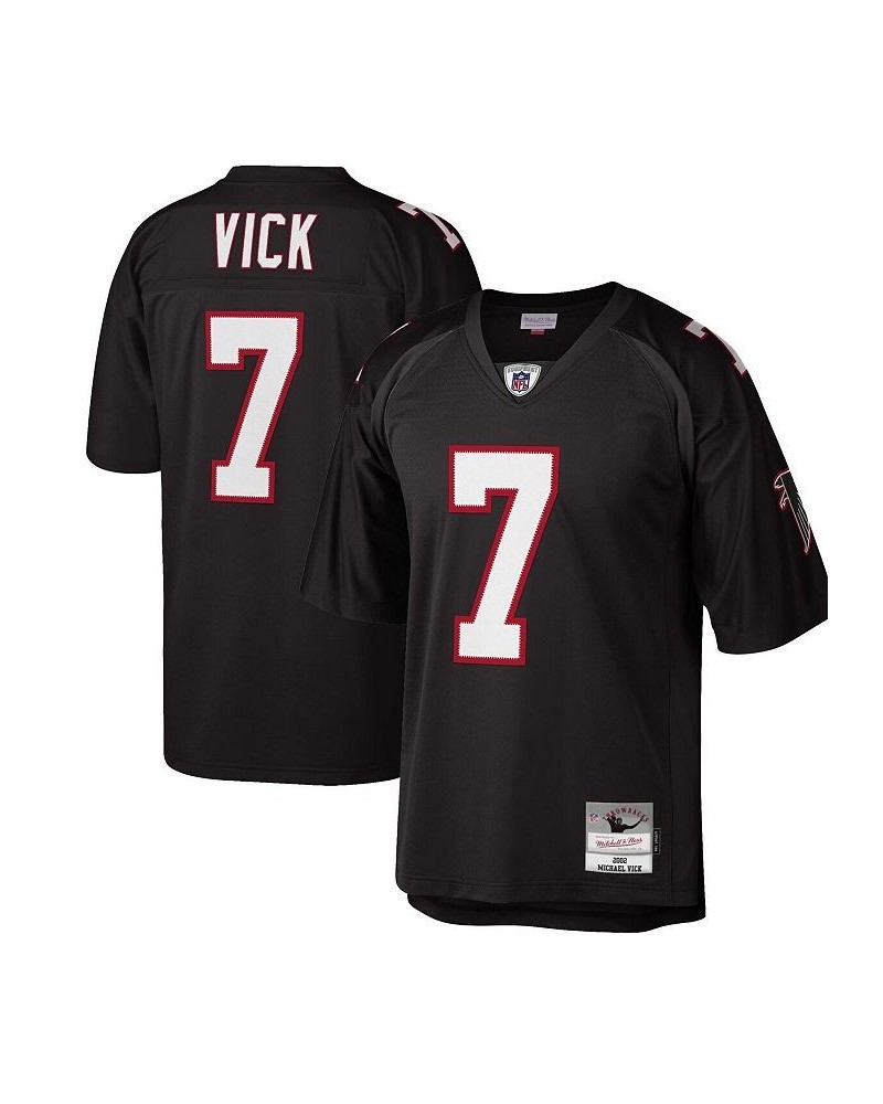 Men's Michael Vick Black Atlanta Falcons Big and Tall 2002 Retired Player Replica Jersey $51.00 Jersey