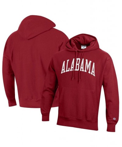 Men's Crimson Alabama Crimson Tide Team Arch Reverse Weave Pullover Hoodie $43.70 Sweatshirt