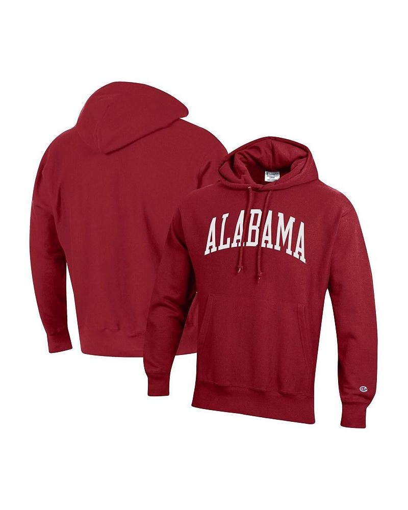 Men's Crimson Alabama Crimson Tide Team Arch Reverse Weave Pullover Hoodie $43.70 Sweatshirt